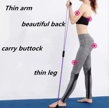 Cargar imagen en el visor de la galería, Yoga Resistance Exercise Bands Gym Fitness Equipment Pull Rope 8 Word Chest Expander Elastic Muscle Training Tubing Tension Rope