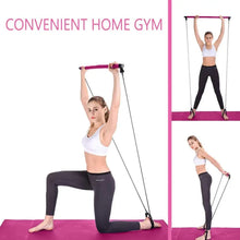 Load image into Gallery viewer, Yoga Pilates Exercise Bar with Resistance Band, Home Gym, Muscle Toning Bar, Fitness Stretching Workout