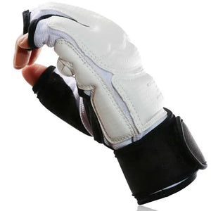 Taekwondo Hand protection gloves Half finger Mittens TKD Foot protector gloves WTF Approved MMA Karate Boxing gloves=1 Pair