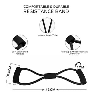 Yoga Resistance Exercise Bands Gym Fitness Equipment Pull Rope 8 Word Chest Expander Elastic Muscle Training Tubing Tension Rope