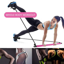 Load image into Gallery viewer, Yoga Pilates Exercise Bar with Resistance Band, Home Gym, Muscle Toning Bar, Fitness Stretching Workout