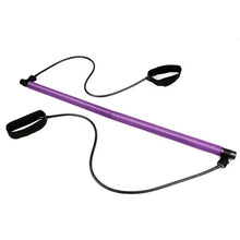 Load image into Gallery viewer, Yoga Pilates Exercise Bar with Resistance Band, Home Gym, Muscle Toning Bar, Fitness Stretching Workout