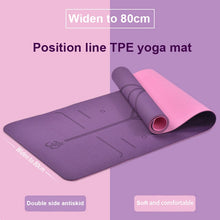 Load image into Gallery viewer, TPE Yoga Mat 6mm For Beginner Non-slip Sports Exercise Pad With Position Line For Home Fitness Gymnastics Pilates YM-004