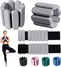 Load image into Gallery viewer, Wrist &amp; Ankle Weights for Women Men Adjustable Arm &amp; Leg Weights Wearable Weighted Bracelet for Yoga Running Cardio Gym Workouts