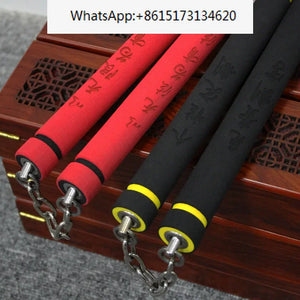 Nunchuck children's actual nunchucks, sponge training, stainless steel chain, two-section toy, Bruce Lee performance stick