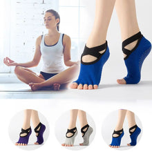 Cargar imagen en el visor de la galería, Yoga Socks New Non-Slip Cotton Yoga Shoes Anti-slip Soft Sole -Five Toe Socks Indoor Sports