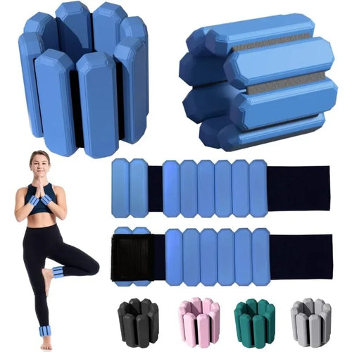 Wrist & Ankle Weights for Women Men Adjustable Arm & Leg Weights Wearable Weighted Bracelet for Yoga Running Cardio Gym Workouts