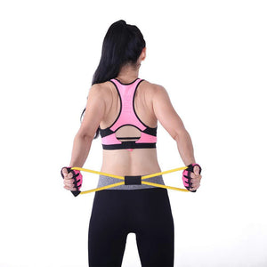 BraceTop Yoga Gym Fitness Resistance 8 Word Chest Expander Rope Workout Muscle Trainning Rubber Elastic Bands for Sport Exercise