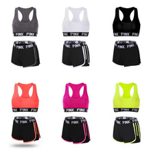 Load image into Gallery viewer, New Yoga Set Women Hollow Beauty Back Sports Bra+Hip Lifting Sports Shorts Workout Set Seamless Fitness Gym Set Sportswear