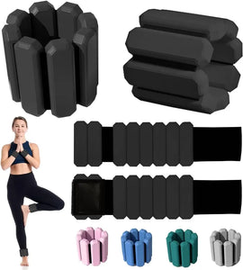 Wrist & Ankle Weights for Women Men Adjustable Arm & Leg Weights Wearable Weighted Bracelet for Yoga Running Cardio Gym Workouts