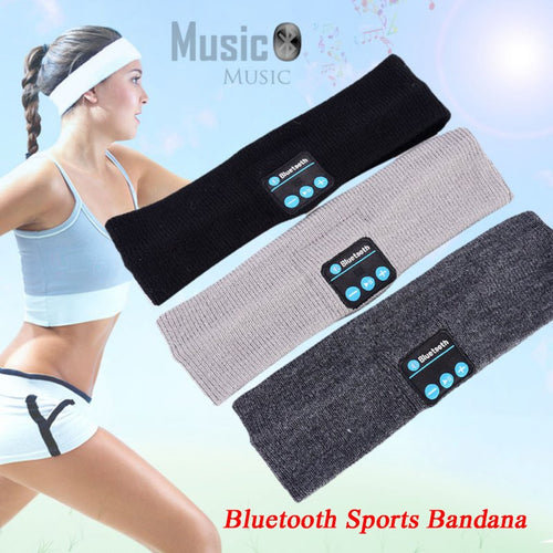 Wireless Bluetooth Music Headphones Headband Knits Sleeping Headwear Unisex Sports Speaker Headset For Workout, Jogging, Yoga