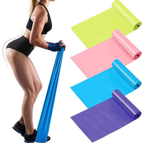 Yoga Pilates Elastic Resistance Band Exercise Fitness Belt Training Elastic Exercise Fitness Rubber 200cm Natural Rubber Gym