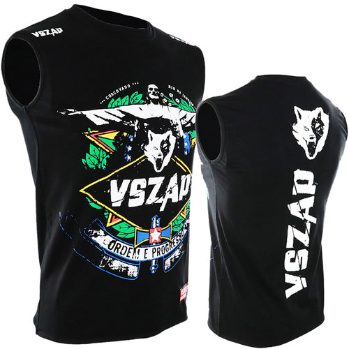 VSZAP RIO SPIRIT Combat fitness vest sleeveless T-shirt MMA Thai boxing martial arts summer men's fight sanda.