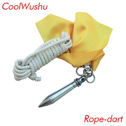 Meteor hammer rope dart Chinese Kungfu martial art weapon send 4 meters of rope and Color cloth CoolWushu